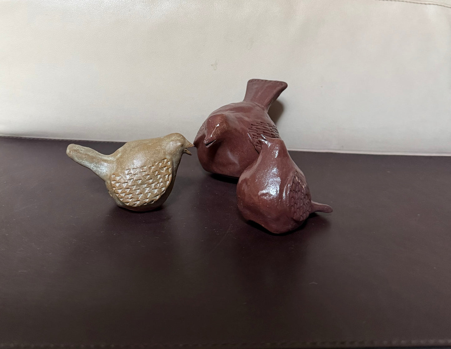 Set of 3 Sparrows – A Quiet Conversation