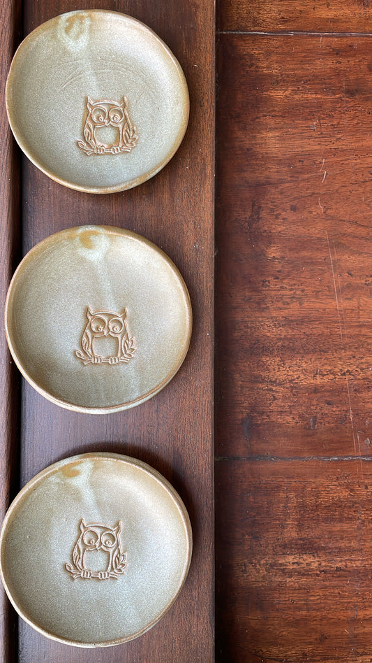 Owl dessert plate