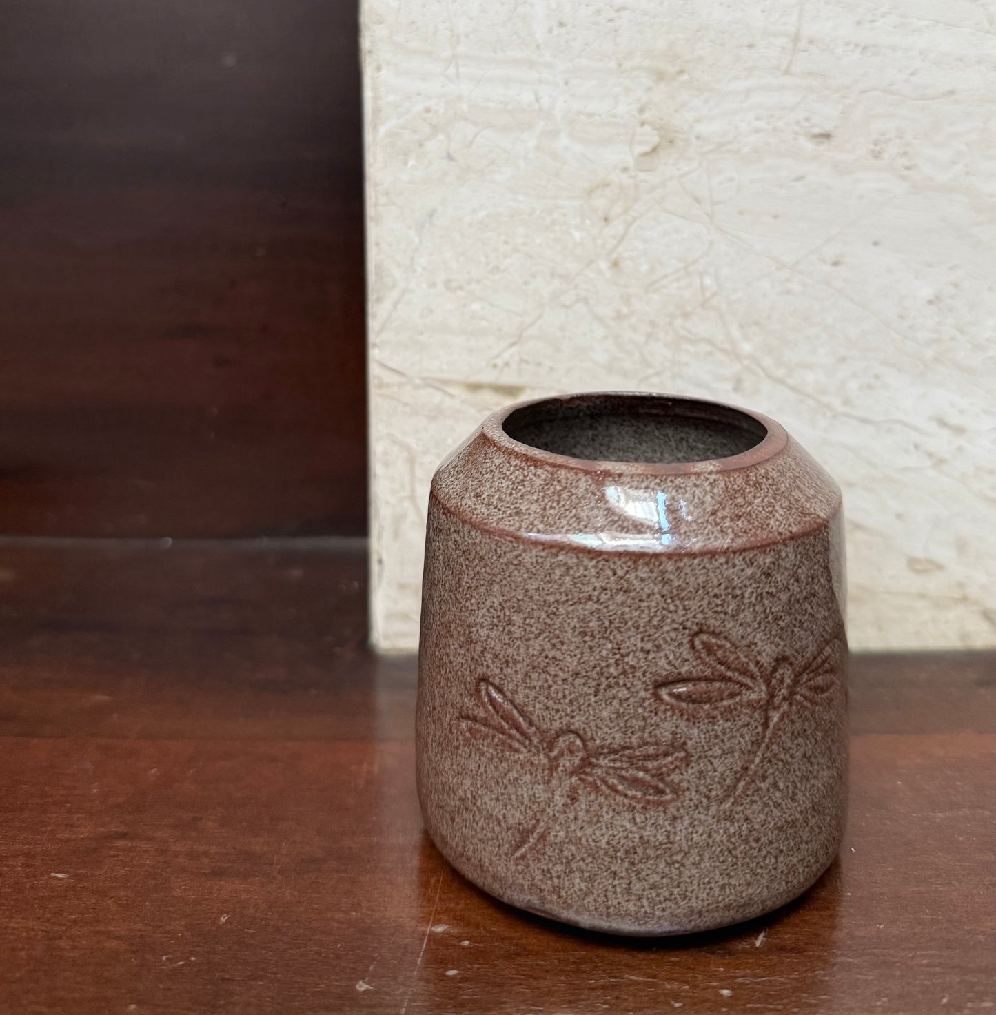 Drangangfly oval vase